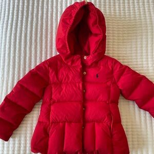 Ralph Lauren Kids Red Puffer Jacket